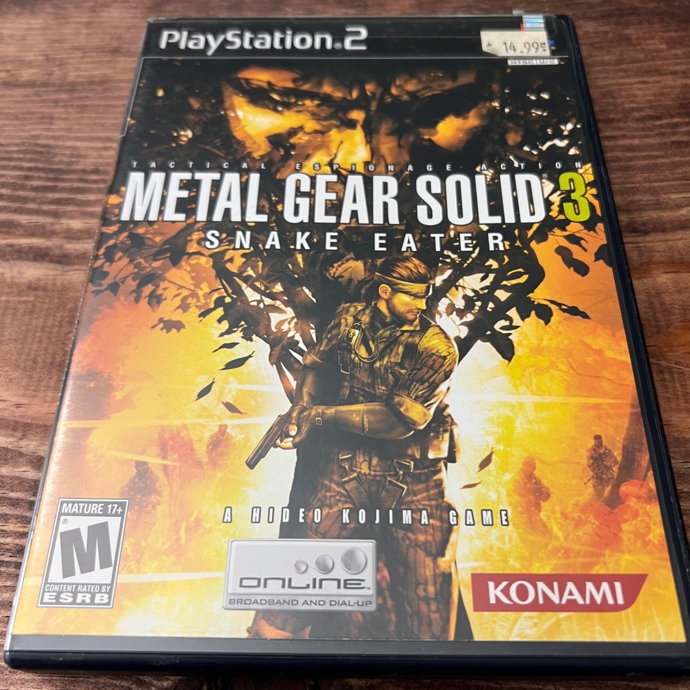 Metal Gear Solid 3 Snake Eater Sony PlayStation 2 PS2 Konami SLUS-20915